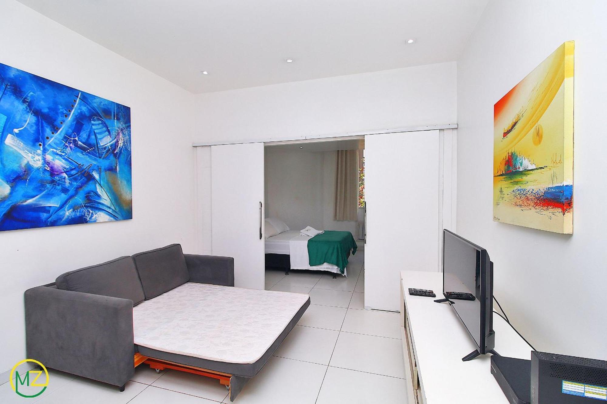 Studio moderno com vista lateral para o mar na quadra da praia em Copacabana! Rio de Janeiro Exterior foto